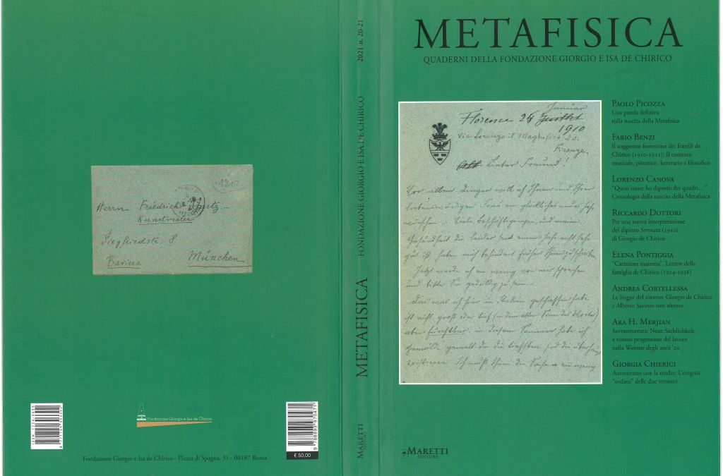 «Metafisica. Quaderni della Fondazione Giorgio e Isa de Chirico» (2021) n. 20-21